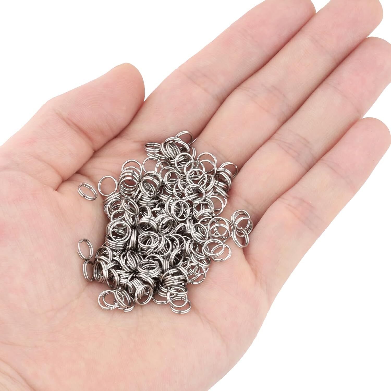 Open Jump Rings Double Loops Split Rings Connectors For Jewelry Making key chain