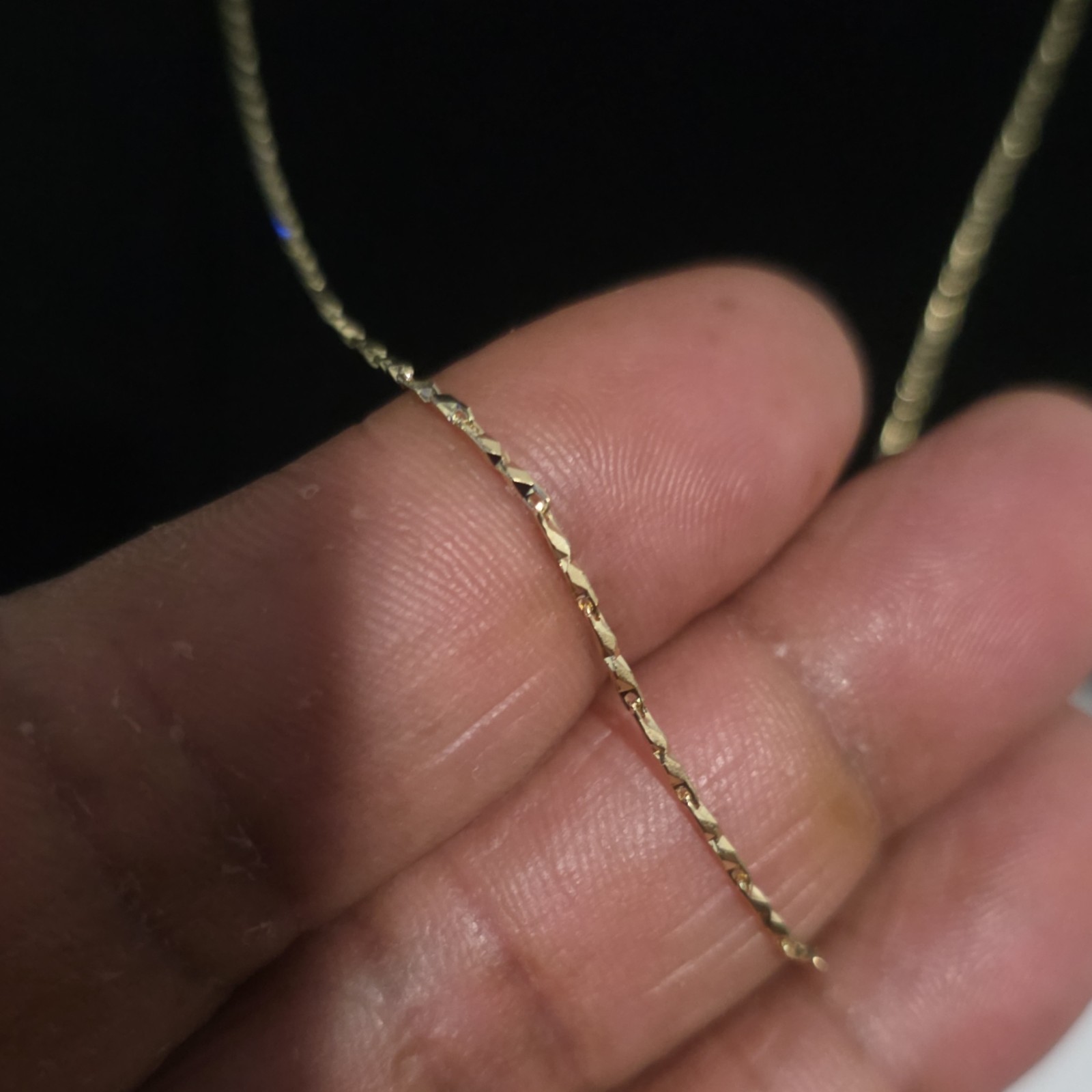 New 14K Gold Filled 0.9mm Thin Chain Necklace, 18inch, Lobster Clasp