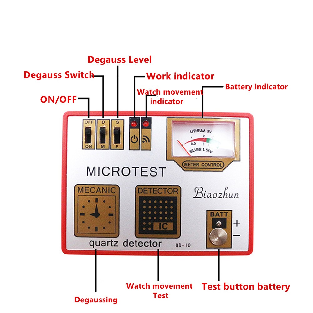 Quartz Mechanical Watch Repair Demagnetizor Watchmaker Tester Battery Detector b