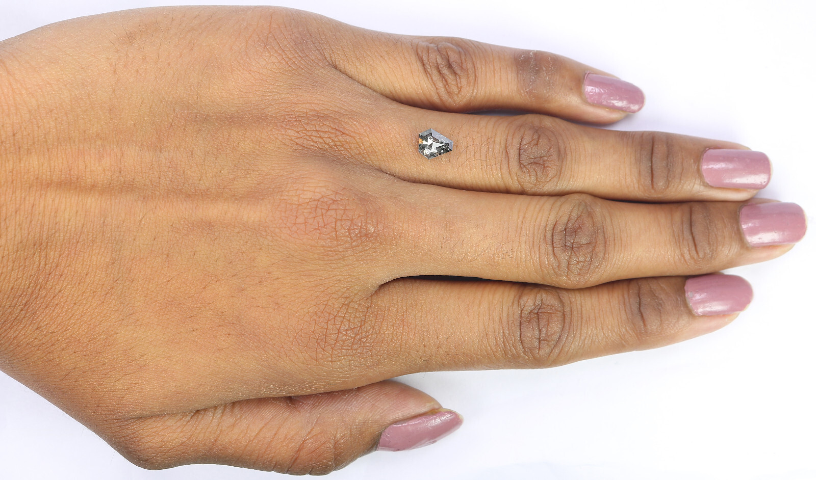 0.87 CT Natural Loose Coffin Cut Diamond 6.40 MM Salt And Pepper Diamond QL7838