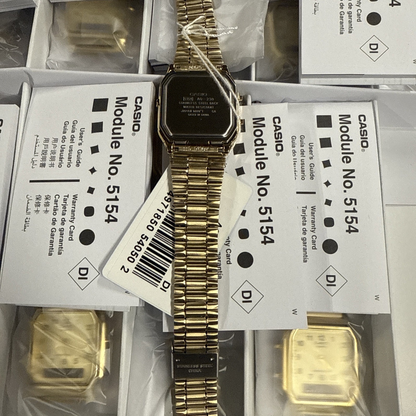 Casio AQ230GA-9B Men’s Casual Classic Analog Digital Gold Watch Alarm Stopwatch
