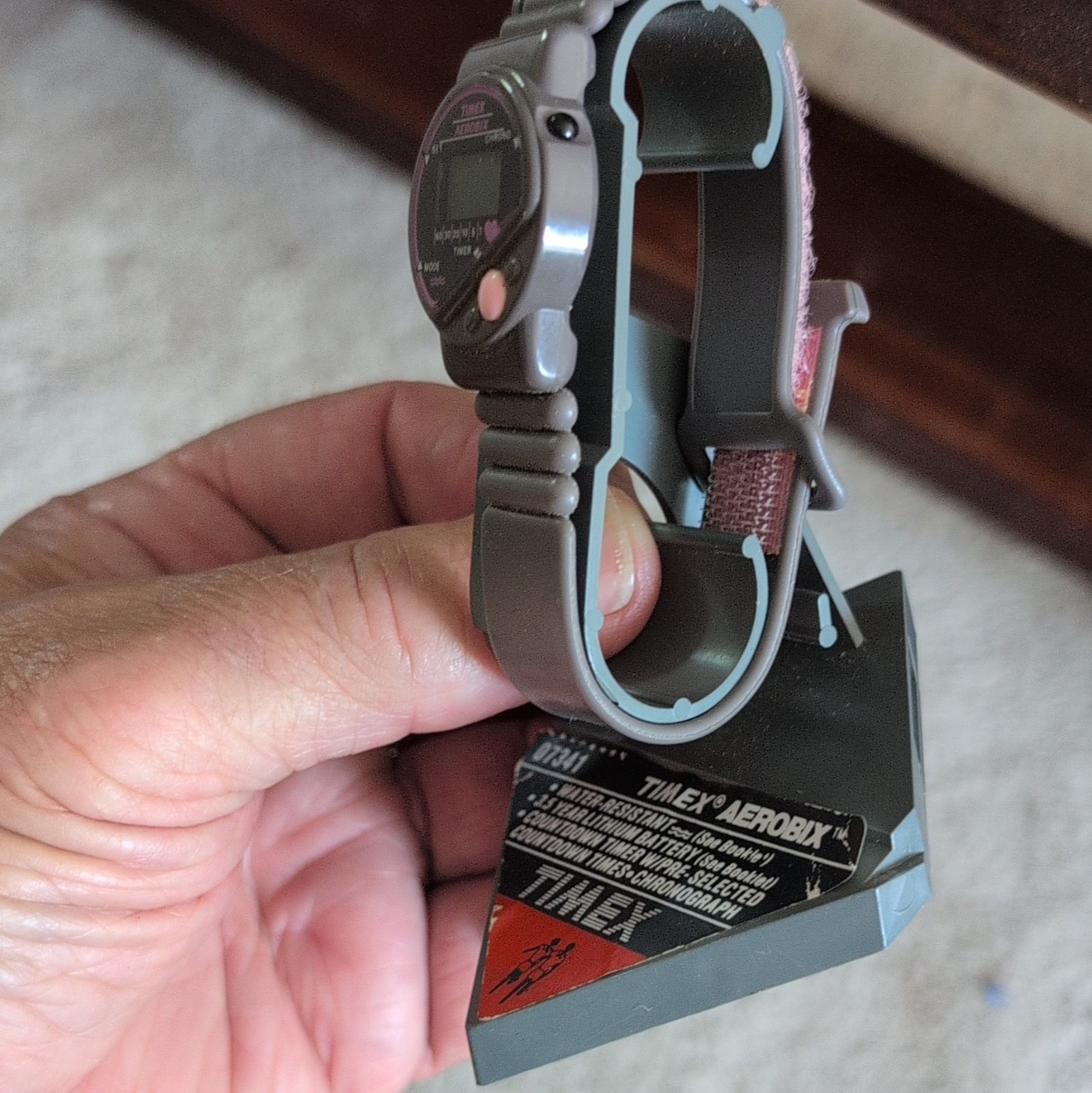 Timex Aerobix Digital Quartz Chronograph 50m Gray Resin Strap w/ Box Manual