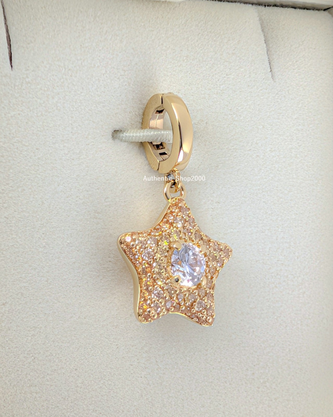 New 100% Authentic SWAROVSKI 18k Gold P Pave Sparkle Star Sublima Charm 5755514