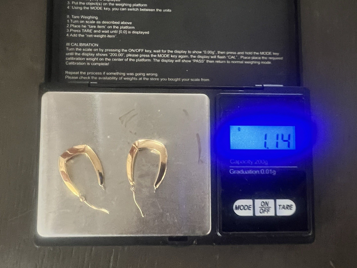 14K Gold Jacmel JCM Bolivia Hoop Style Drop Earrings AS IS