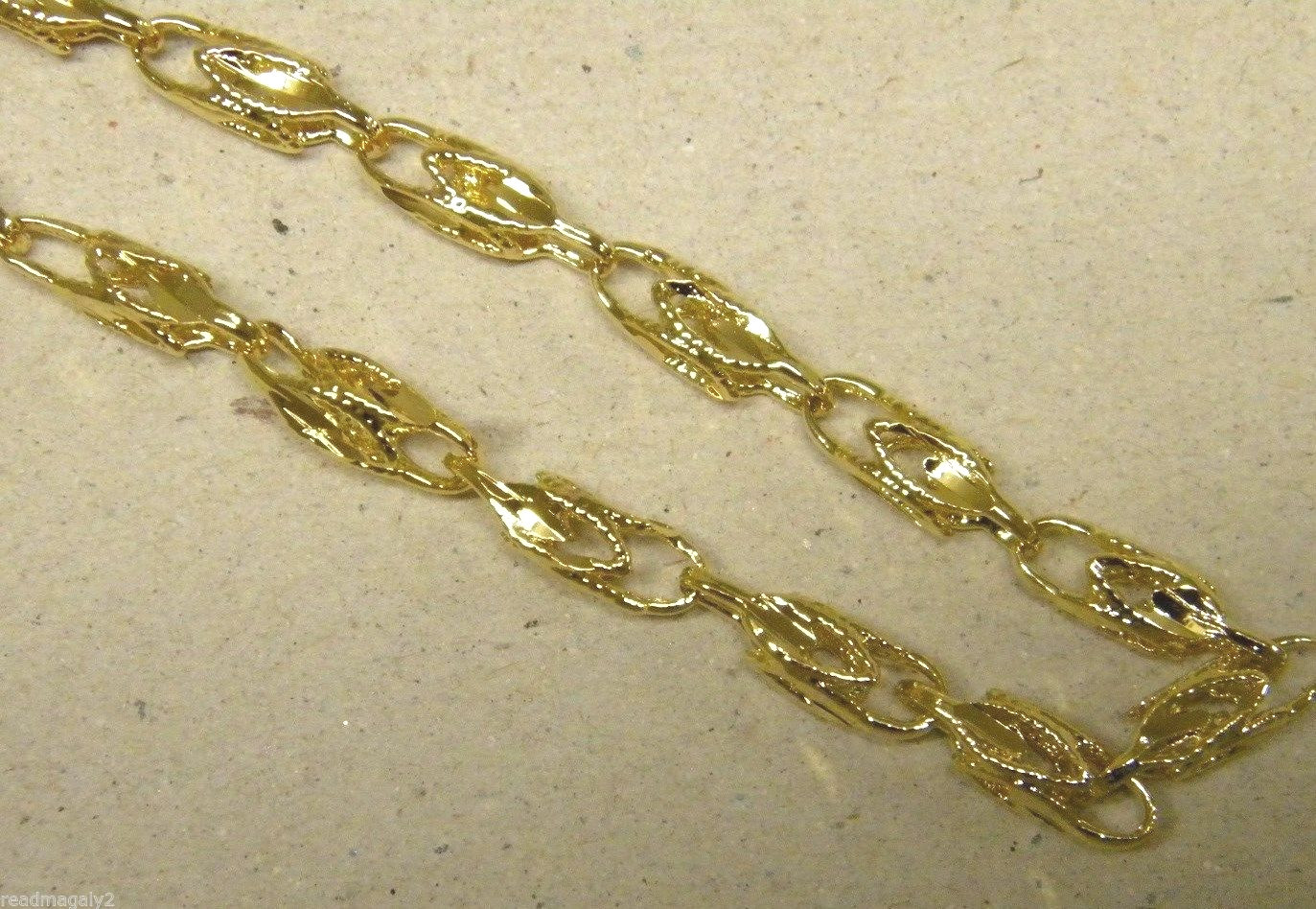 Men’s Lady’s Yellow Gold Plated Turkish Rope Chain 24in inch Long 6mm Wide New