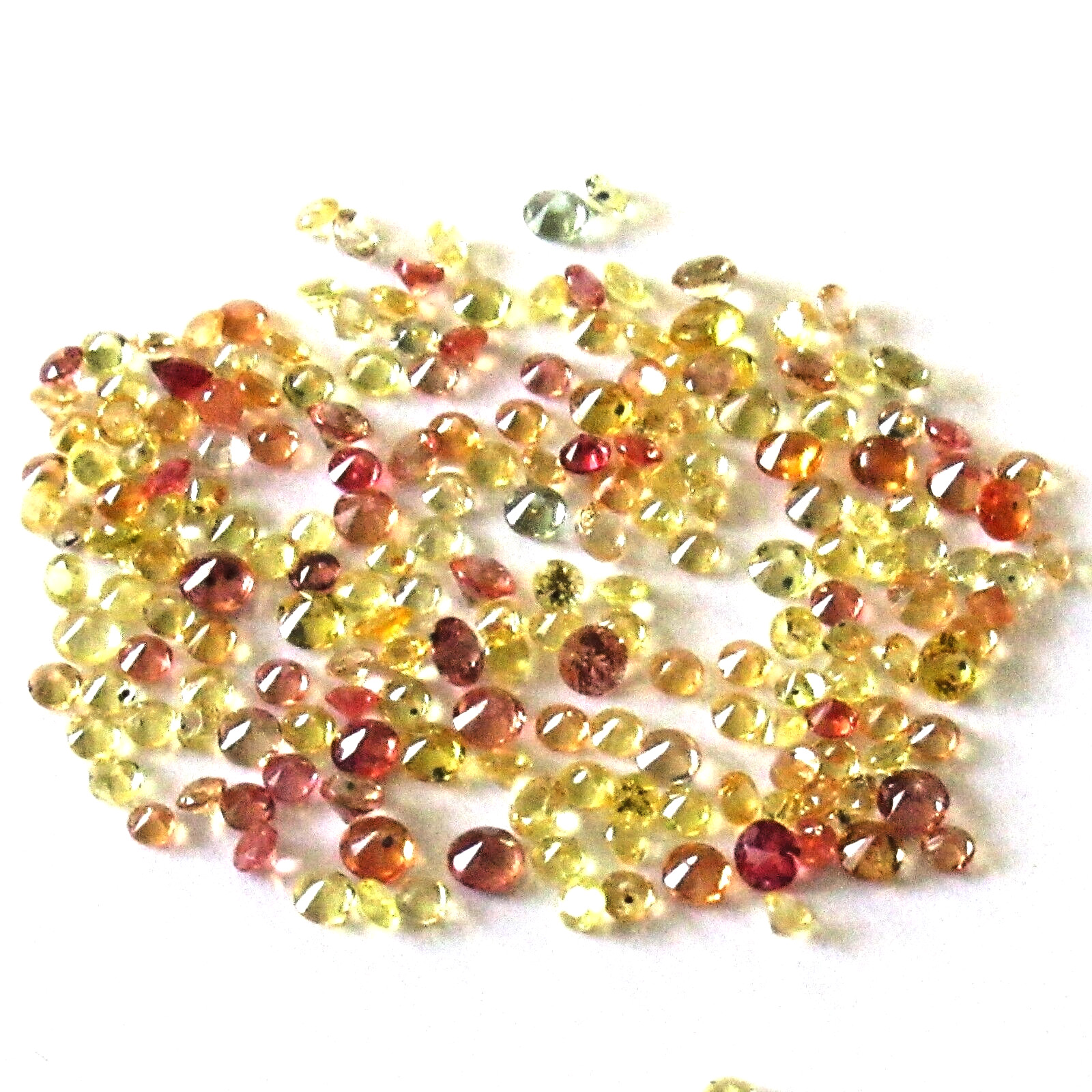 15pcs Natural Multicolour Sapphire Round Cut 1.8–2mm Unheated Loose Gemstones