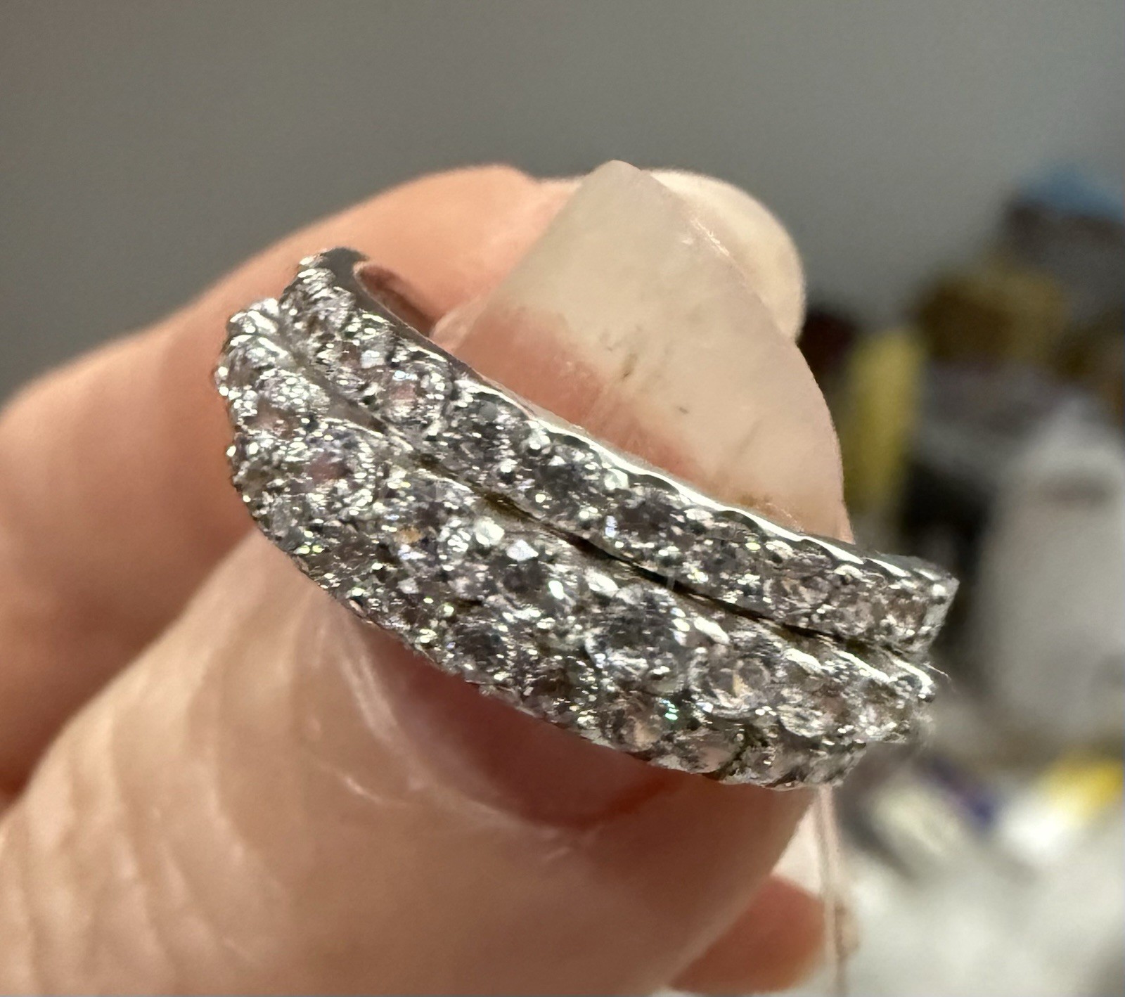 NEW 925 SILVER RUSSIAN RING size 5.5 5 16 JEWELRY CZ WOMEN GIRLS TOP BAND GIFT