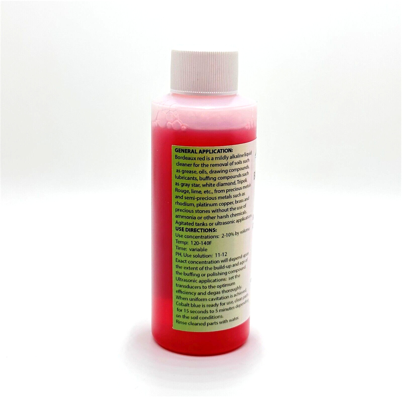 Jewelry Ultrasonic Cleaning Solution Bordeaux Red 4 oz. Buffing Compound Remover