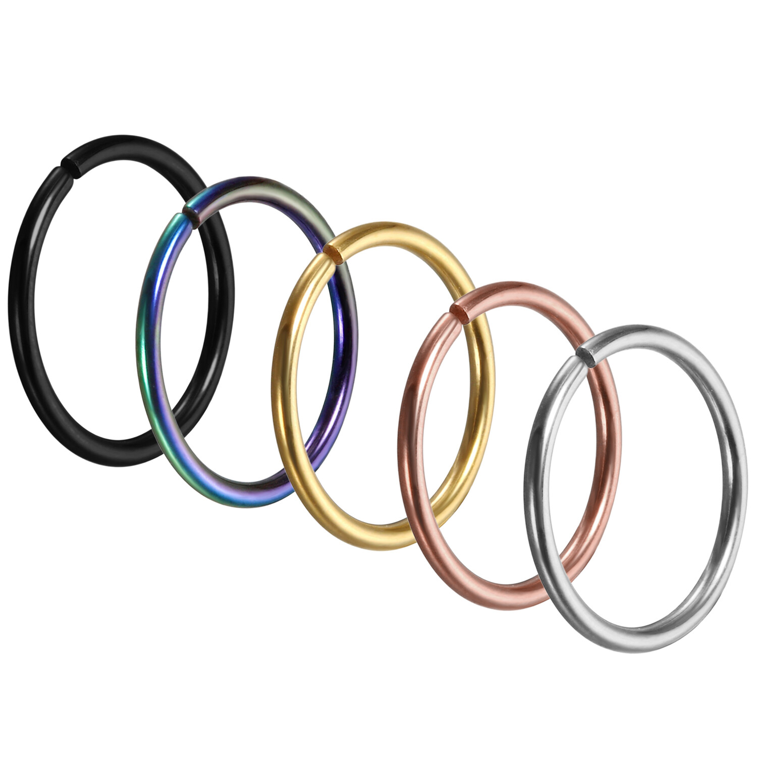 8-12mm Stainless Steel Nose Lip Hoop Ring Earring Body Piercing Studs Jewelry