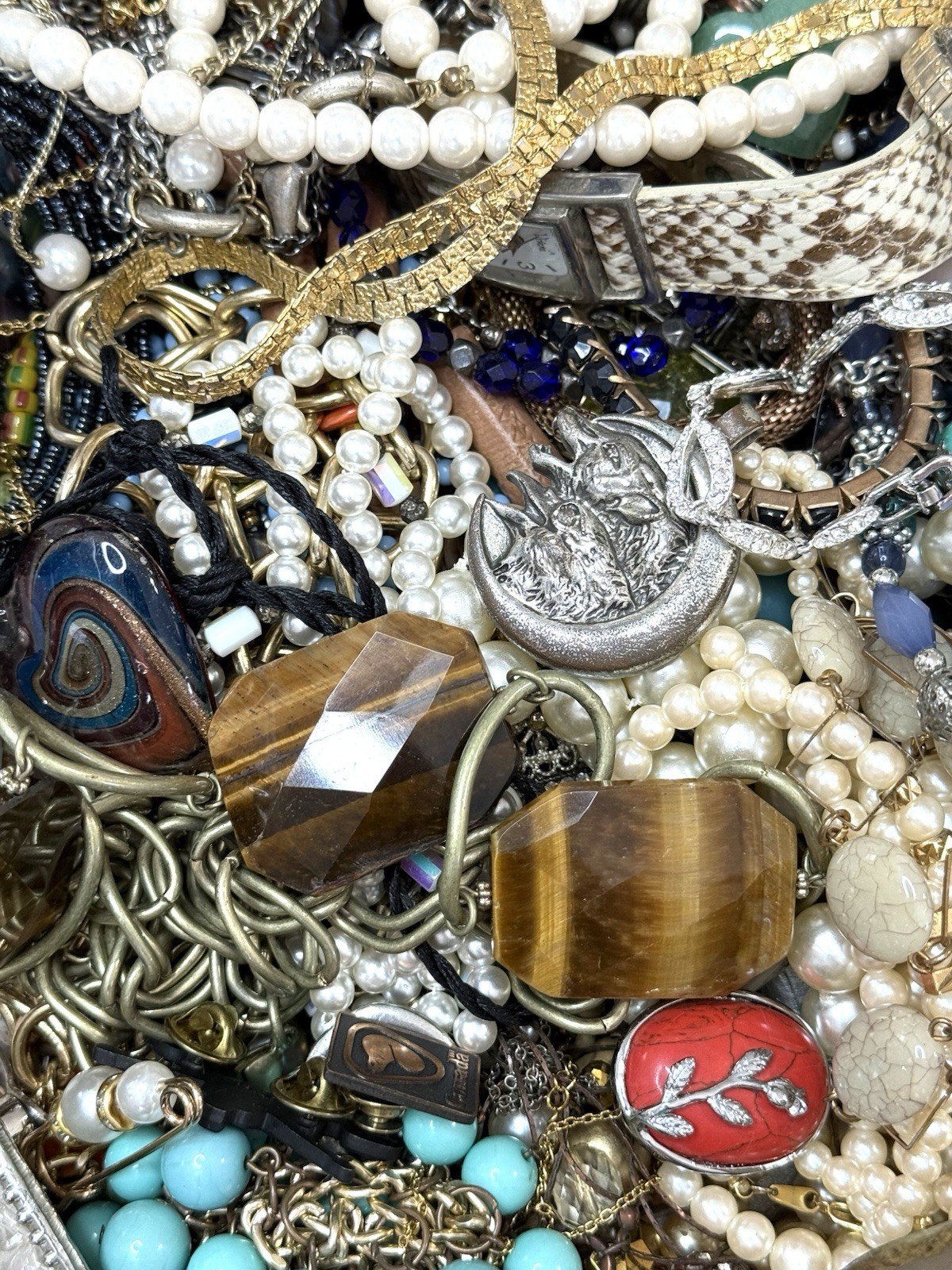 10 Lb Vintage – Now Costume Jewelry Lot 2 Harvest Repair Junk MOST ARE WEARABLE