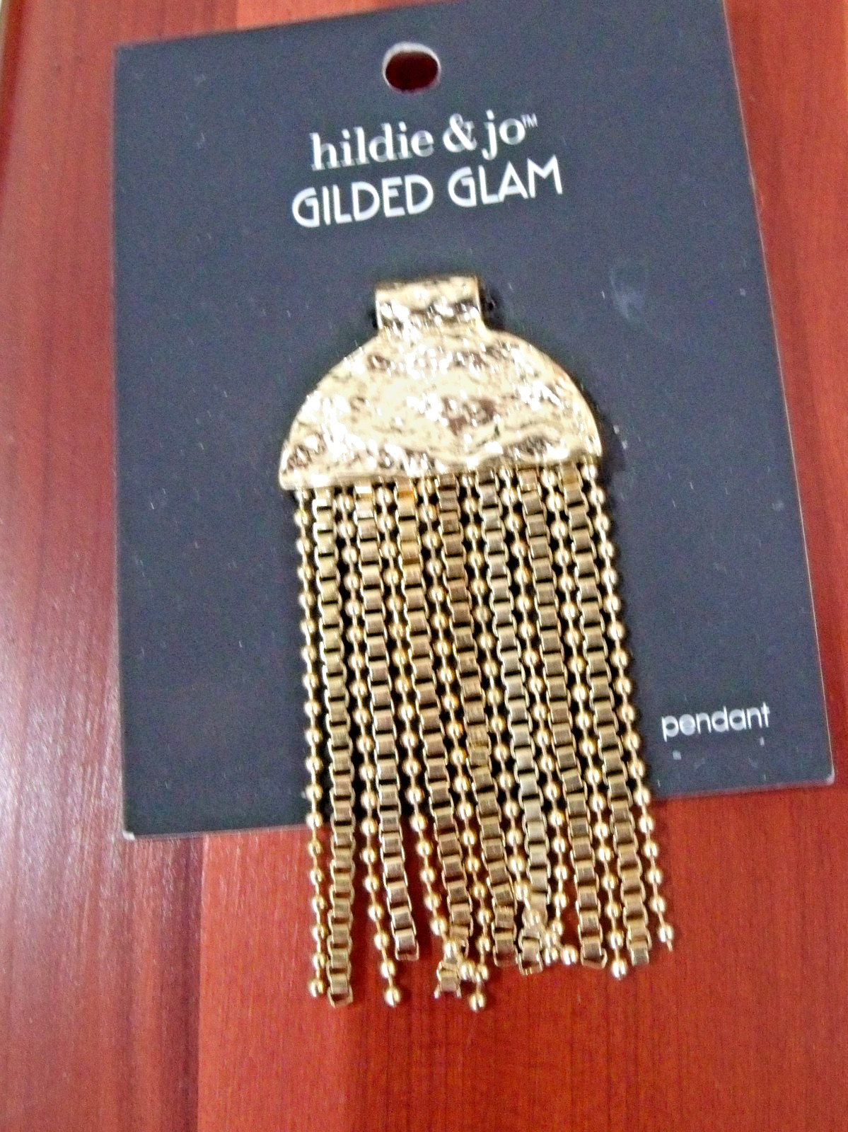 Hildie & Jo Gilded Glam Gold tone Pendant NWT