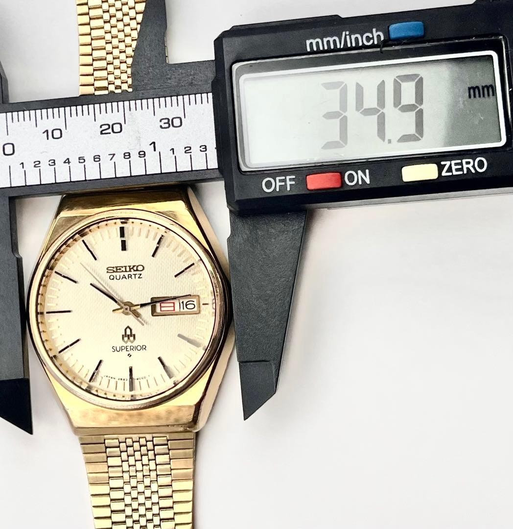SEIKO Superior Men’s Quartz Watch Gold New Battery