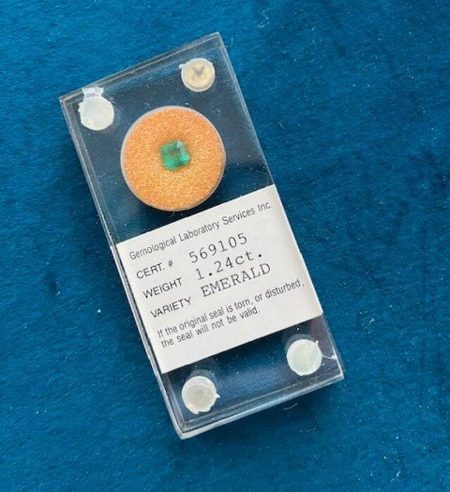 ..#5 GLS Certified Natural Columbian Emerald 1.24 Ct Loose Gemstone Cert:569105
