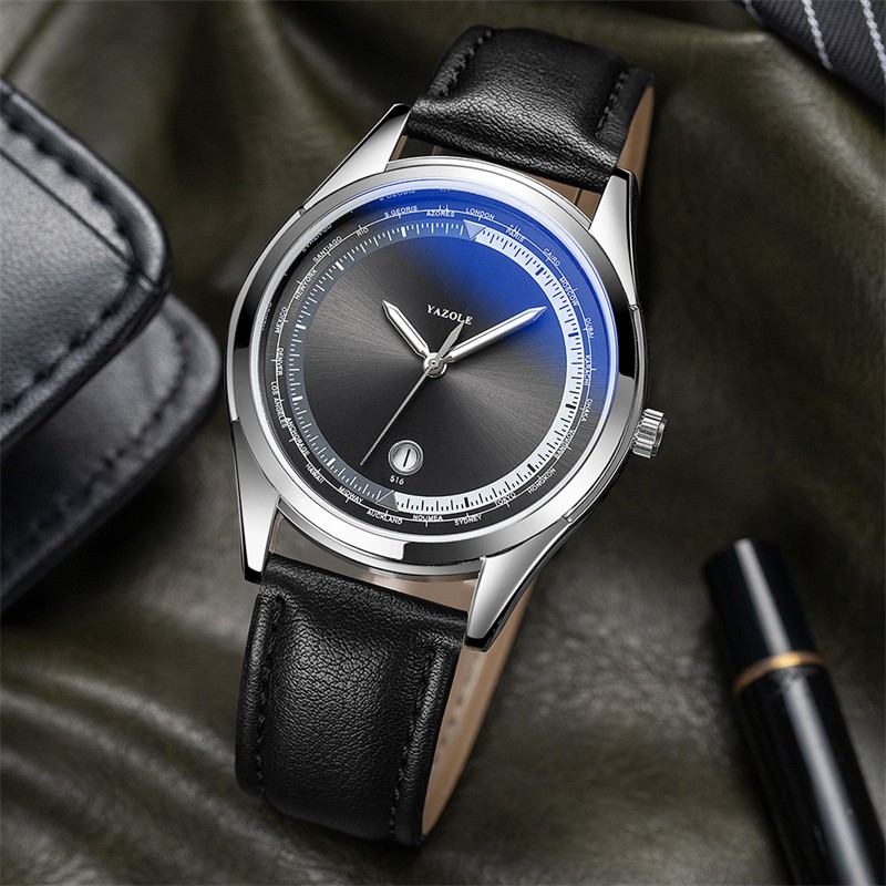 Men Quartz Wristwatch Case Analog Casual Business Gift For Fathers Husband