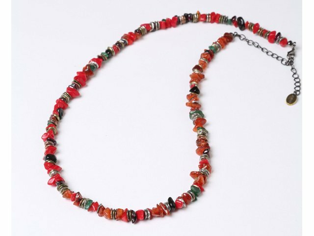 EVANGELION VIVIFY x RADIO EVA Pebble＆Metal Chip’s Beads Cord (Asuka) japan