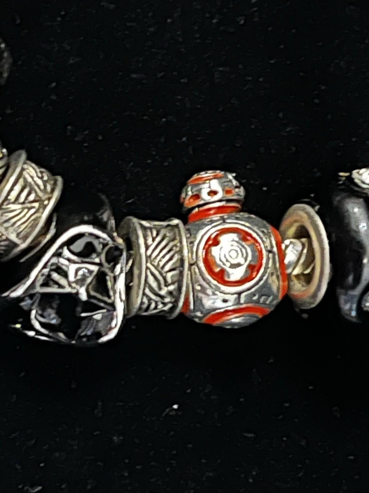 European Bracelet Star Wars inspired Size 7 Inch Bracelet Silver Color
