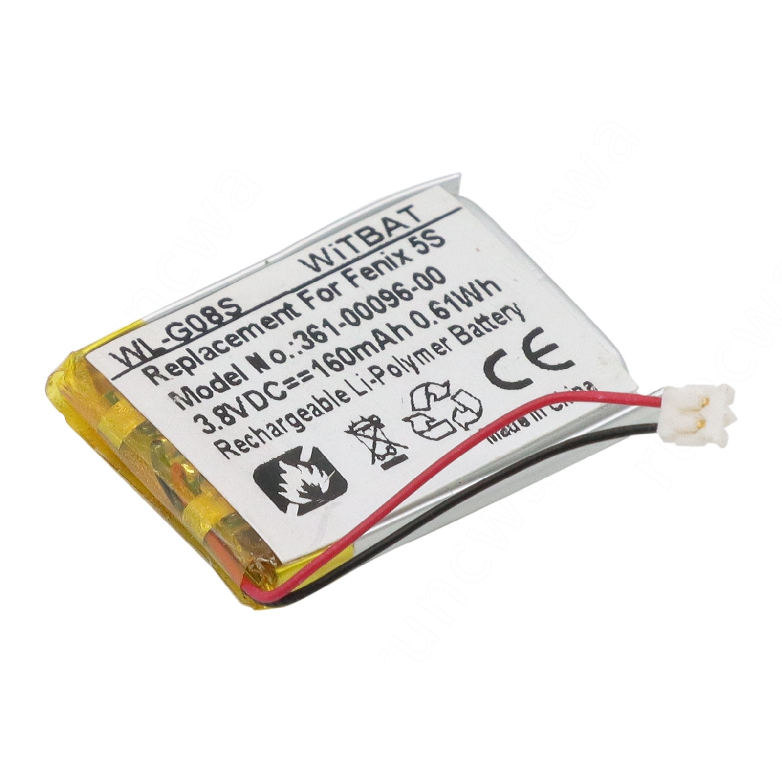 160mAH new Battery 361-00096-00 For Garmin Fenix 5S Fenix 5S Plus Smart watch
