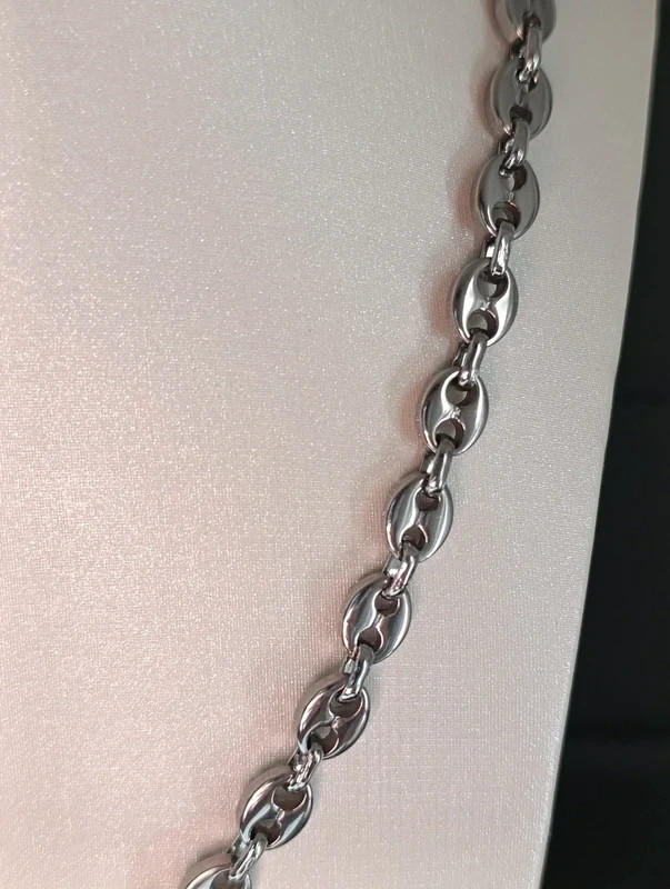 Stainless Steel 7mm Gucci Link Chain Necklace 22 Inch Unisex