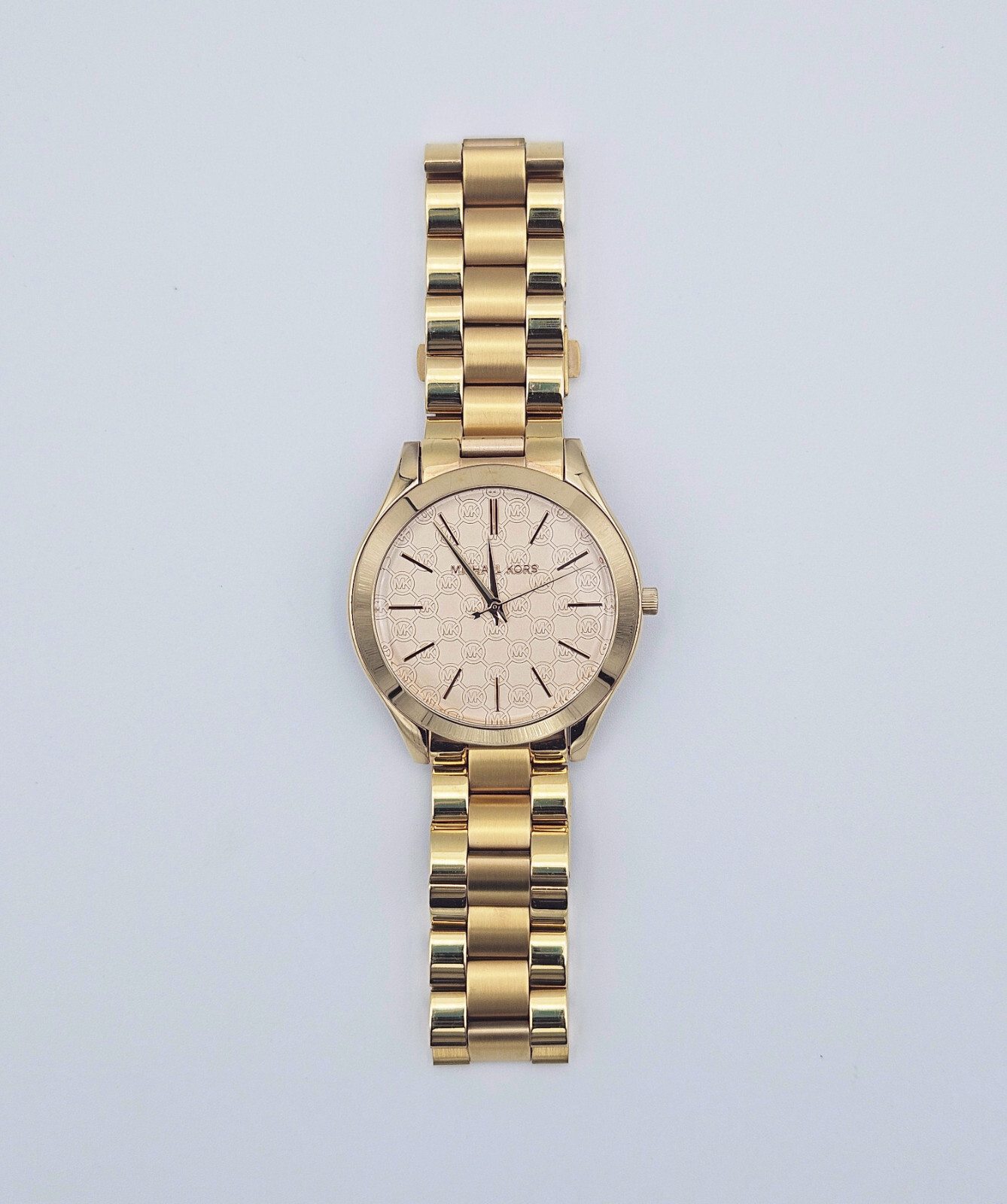 Michael Kors Argyle Gold Stainless Steel Watch with Rose Gold Dial MK3336
