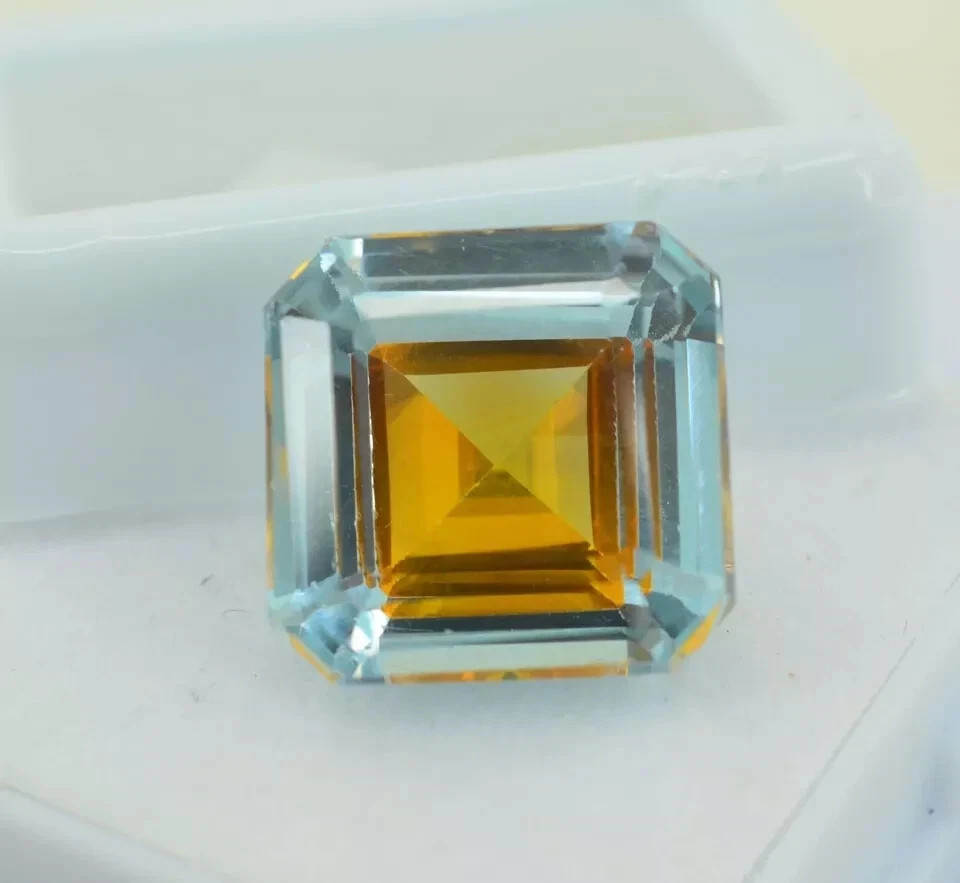 9.5 CT Natural Bi- Color Pitambari Sapphire Asscher Loose Certified Gemstone