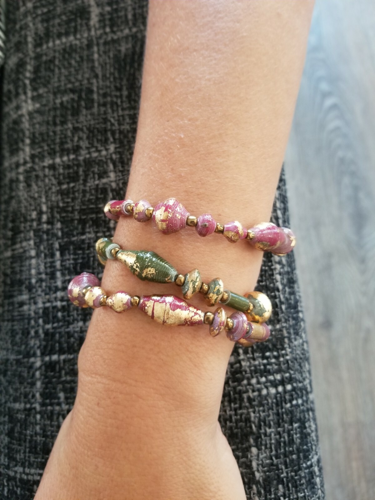 Thirty One Bits Starlight Beaded African Bracelets Handmade. New. Elastic $48.