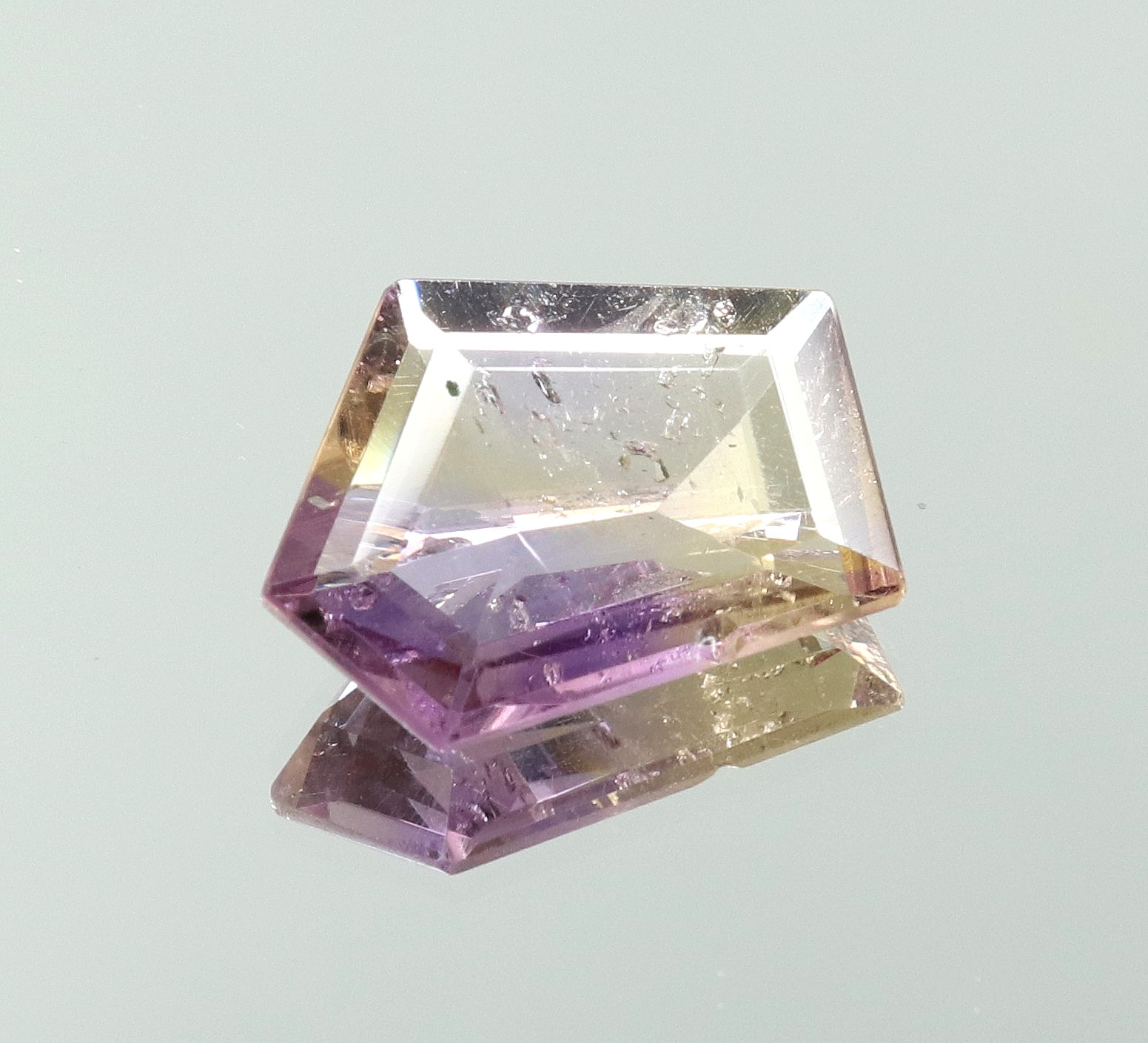 Natural Bolivia Ametrine Bi-Color 5.95 Ct Untreated Certified Loose Gemstone