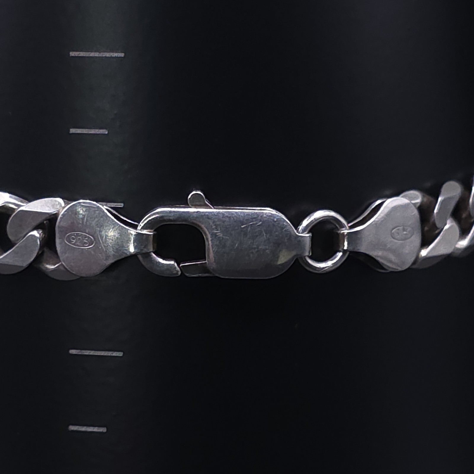 Vintage Sterling Silver 925 Curb Bracelet 21.5cm 7mm 15.70g