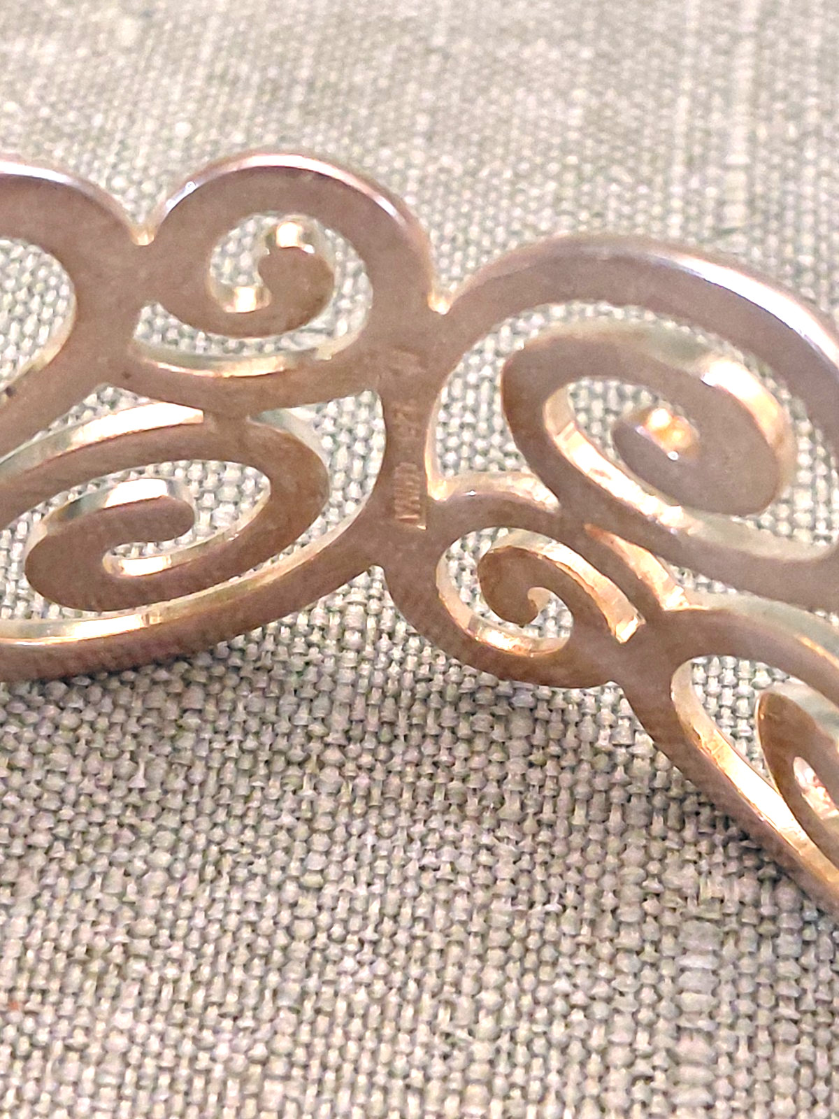 Ross Simons Sterling Silver 925 Wide Cuff Bracelet Open Scroll