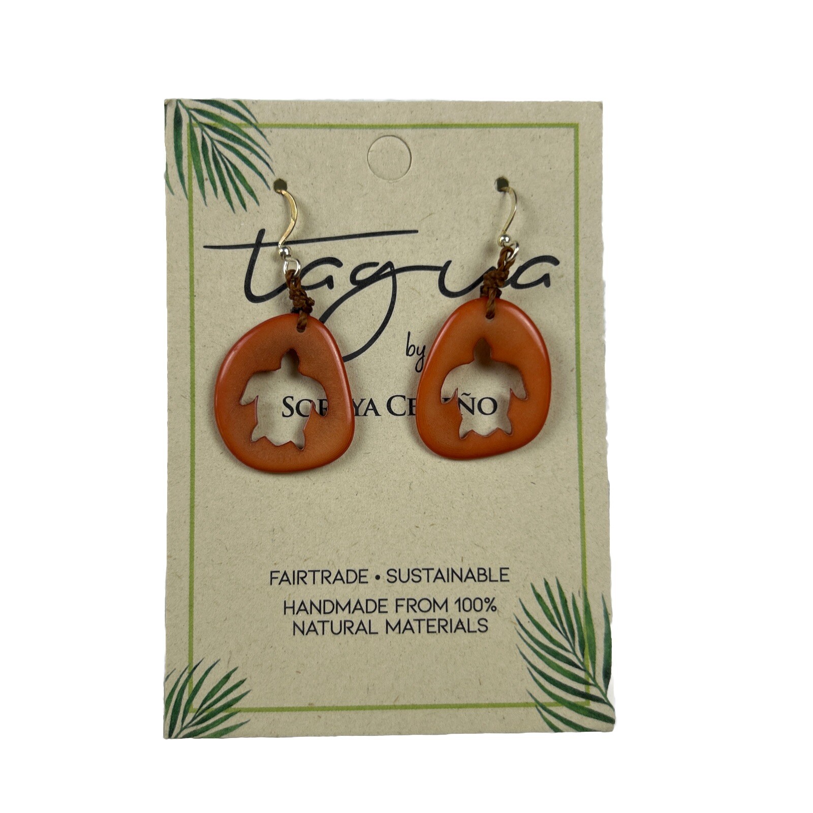 Fair Trade Tagua Nut Organic Earrings Jewelry (Sustainable & Eco-Friendly)