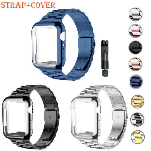 Metal iWatch Band Strap+TPU Case For Apple Watch Series 9 8 7 6 5 4 3 2 SE 49mm