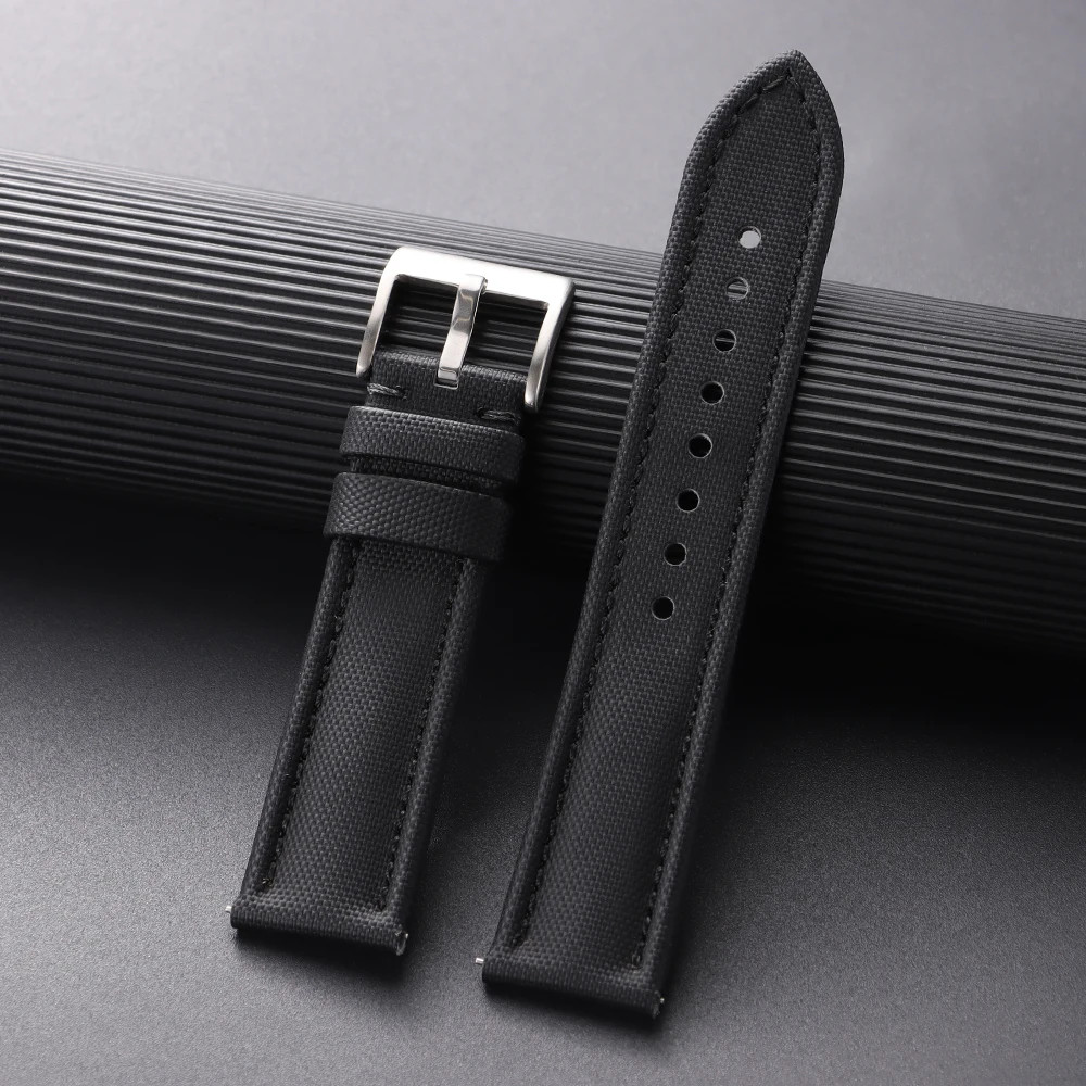 Premium Sailcloth Nylon Watch Strap 18-22mm Waterproof Quick Release Band