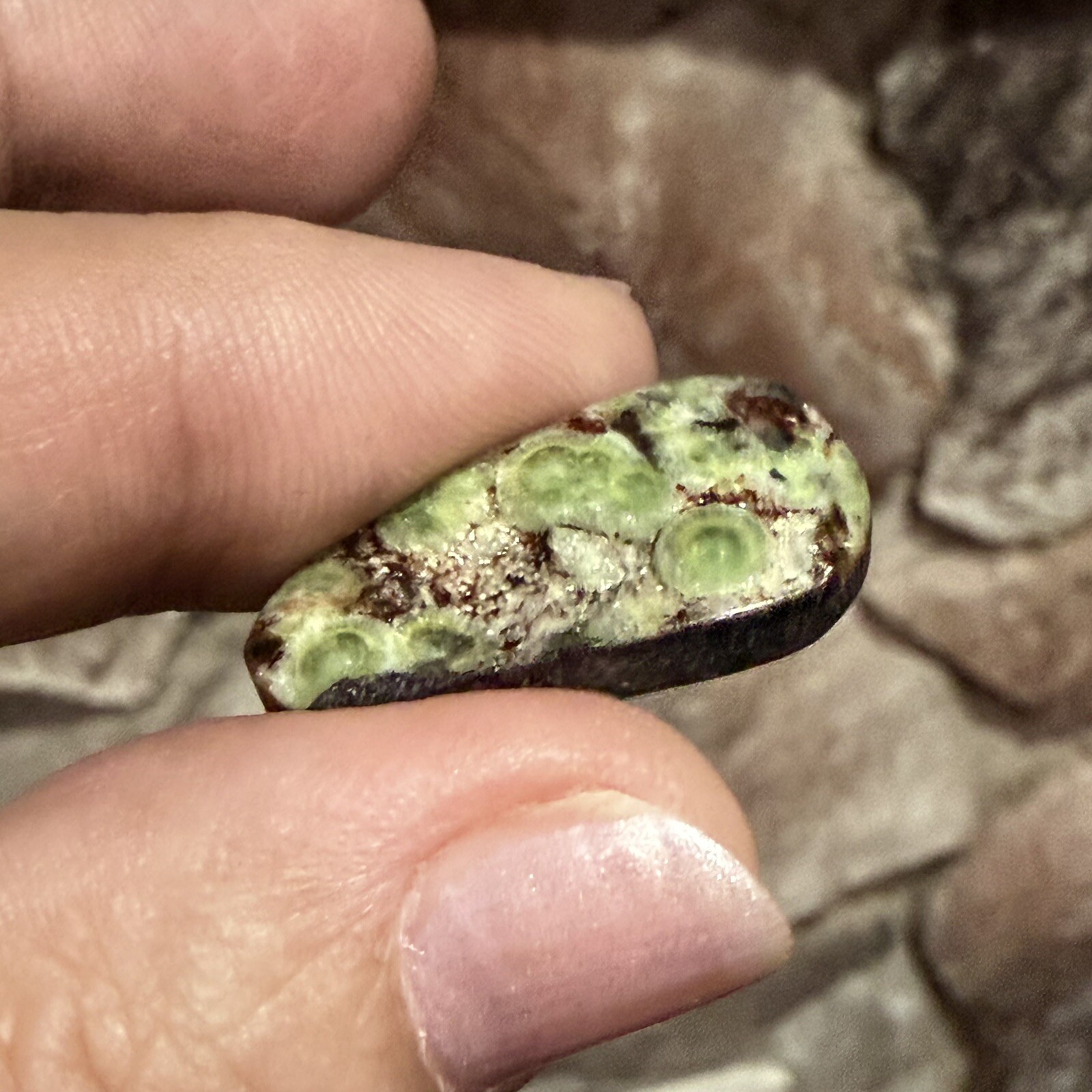 10.3ct 24.5x13x4mm Rare Lime Green Wavelite Loose Drusy Cabochon Gem