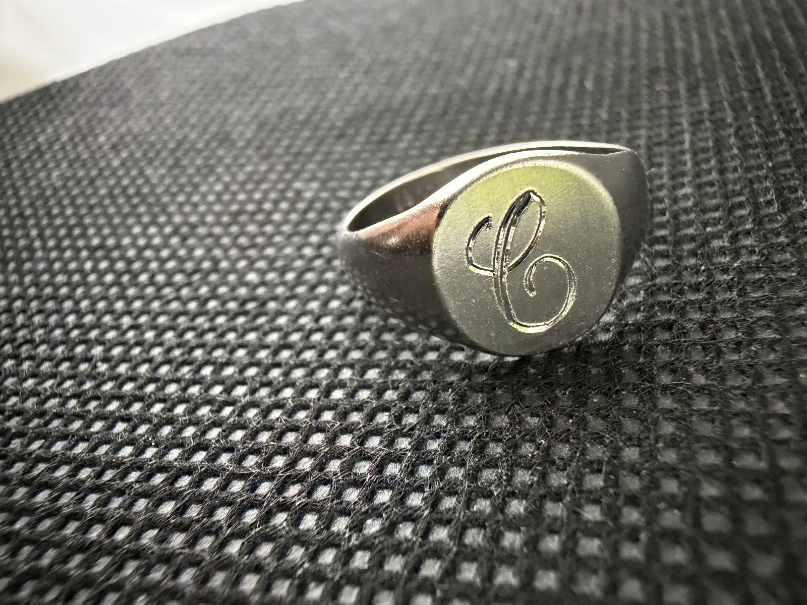 Vintage 10KT Gold Filled Stamped & Engraved Monogram “C” Ring Sz 6 VARGAS Brand