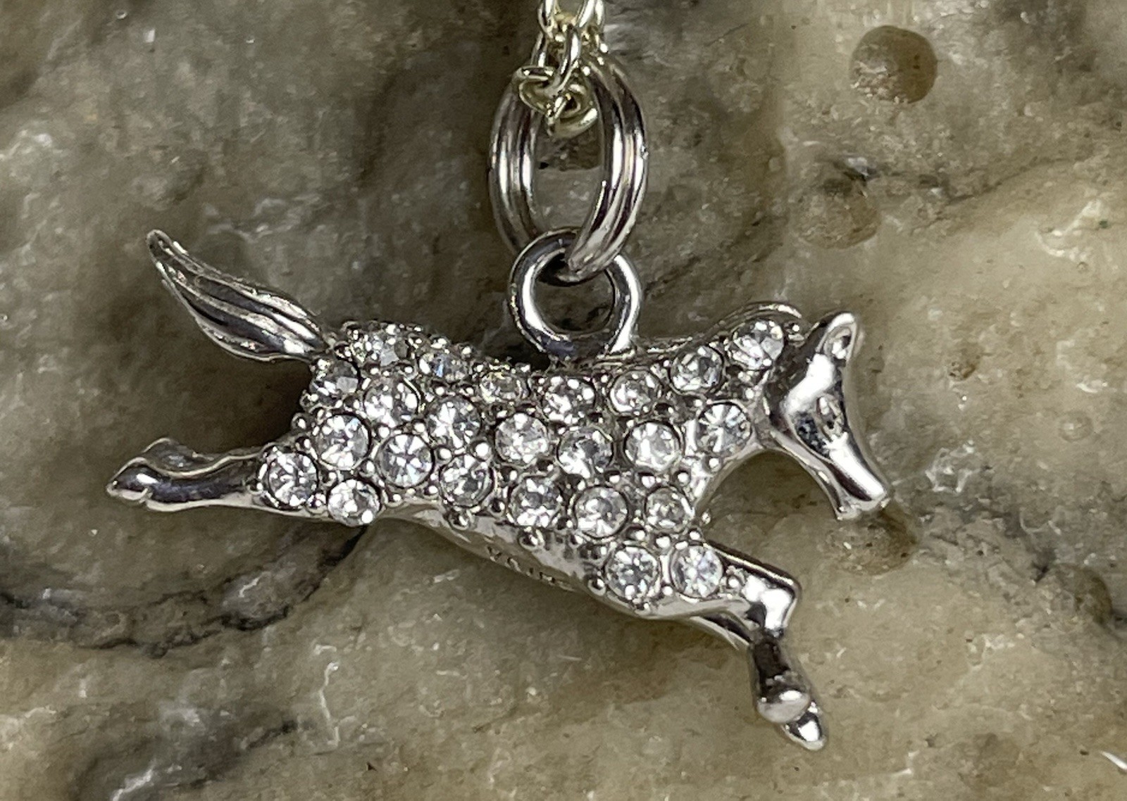 925 Sterling Silver Necklace 16” Horse Pendant 1x2mm 7.65g