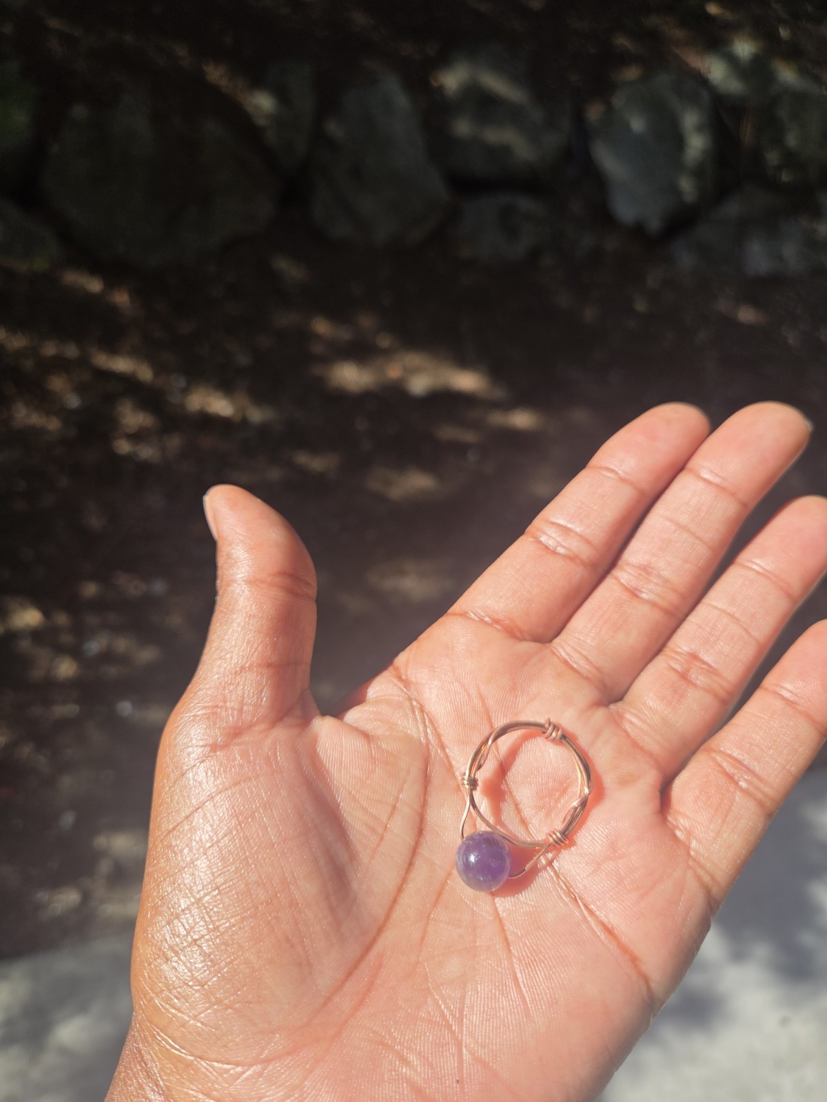 Copper Amethyst ring