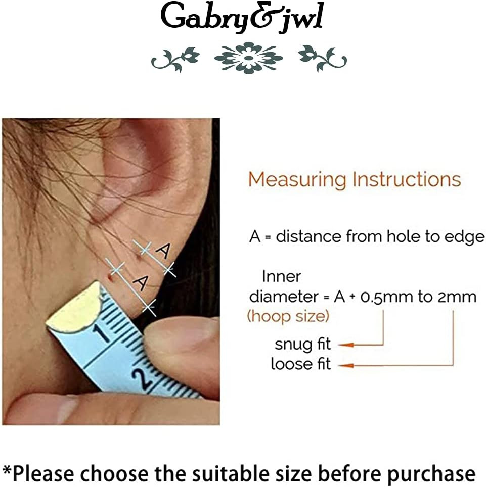 316L Surgical Stainless Steel Huggie Hoop Earrings 6Mm 8Mm 10Mm 11Mm 12Mm 14Mm H
