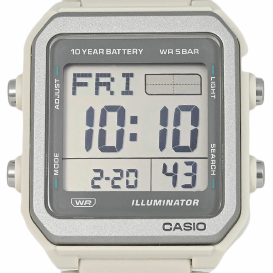 CASIO W-221H-8AJF Big LCD World Time 10 Year Battery WR50m Digital Watch New JPN