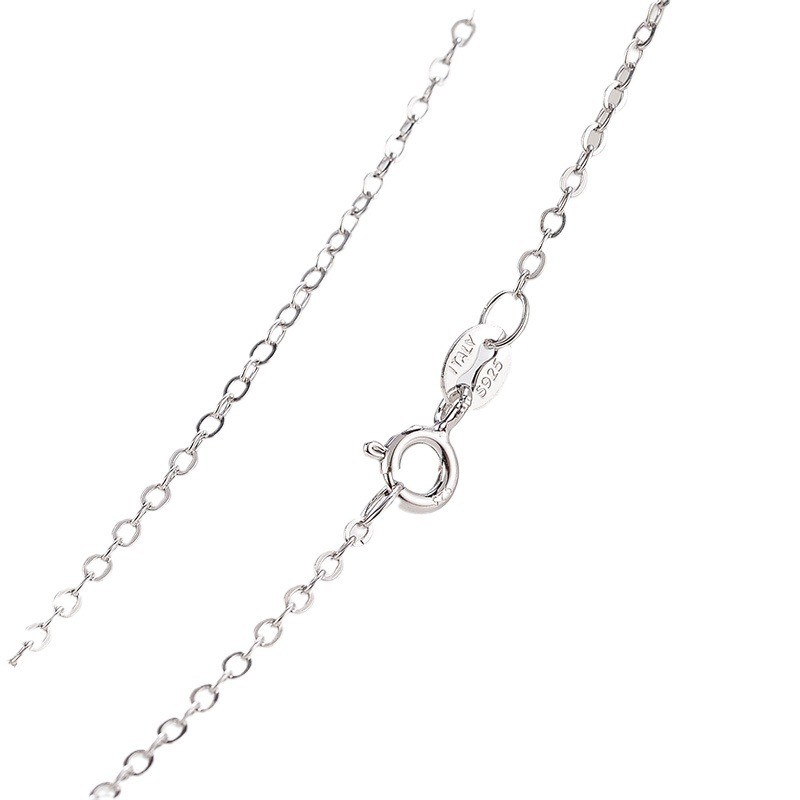 925 Sterling Silver Chain Necklace 45cm Women Layered Dainty Jewelry Gift