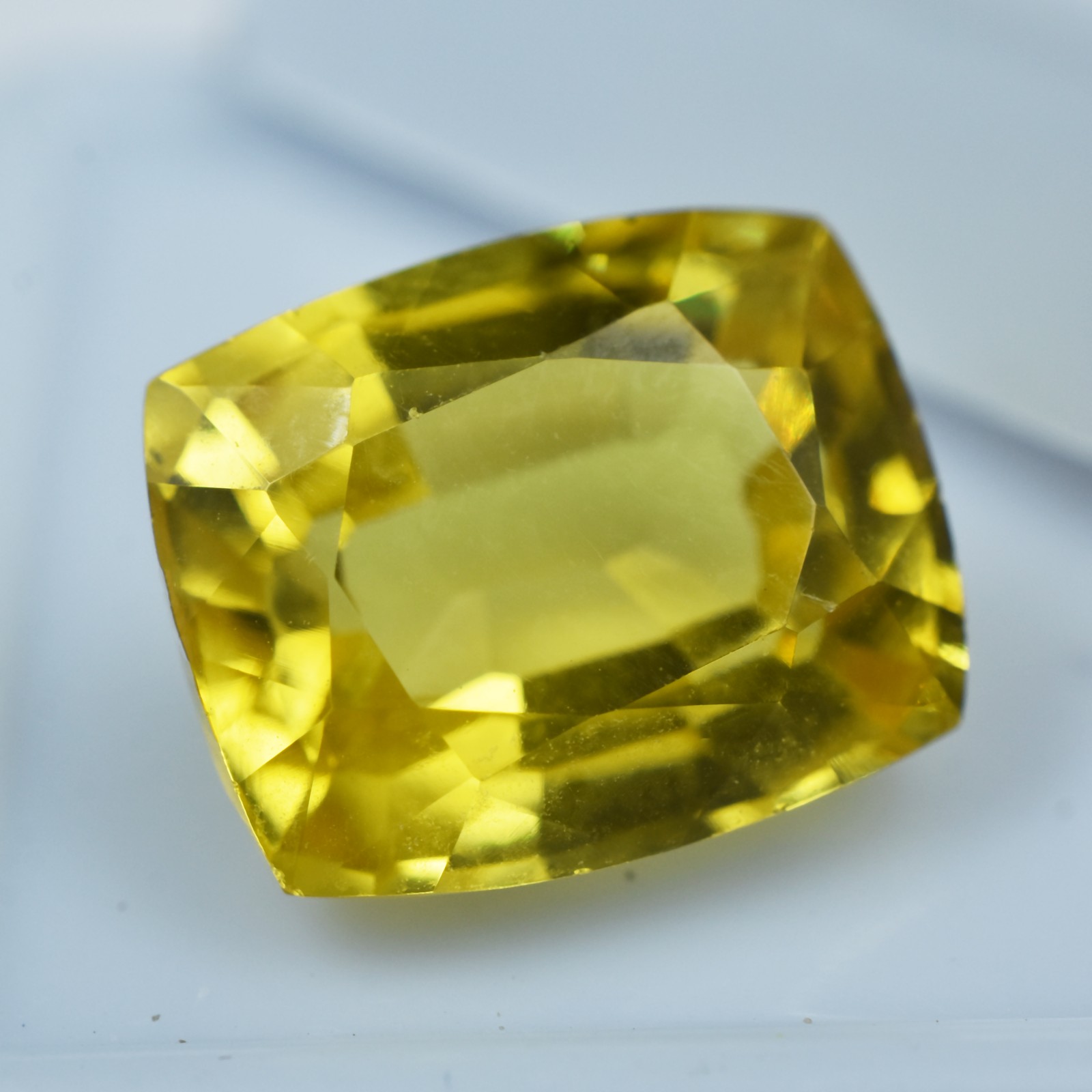 Precious Yellow Sapphire 11.00 Ct Cushion Shape Natural CERTIFIED Loose Gemstone