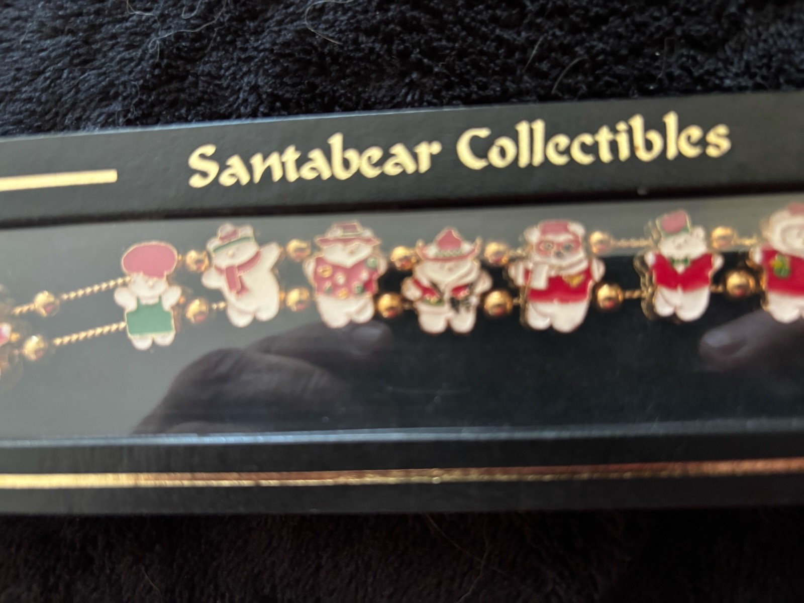 NEW Marshall Fields Santabear Collectibles Bracelet Vintage Christmas Rare