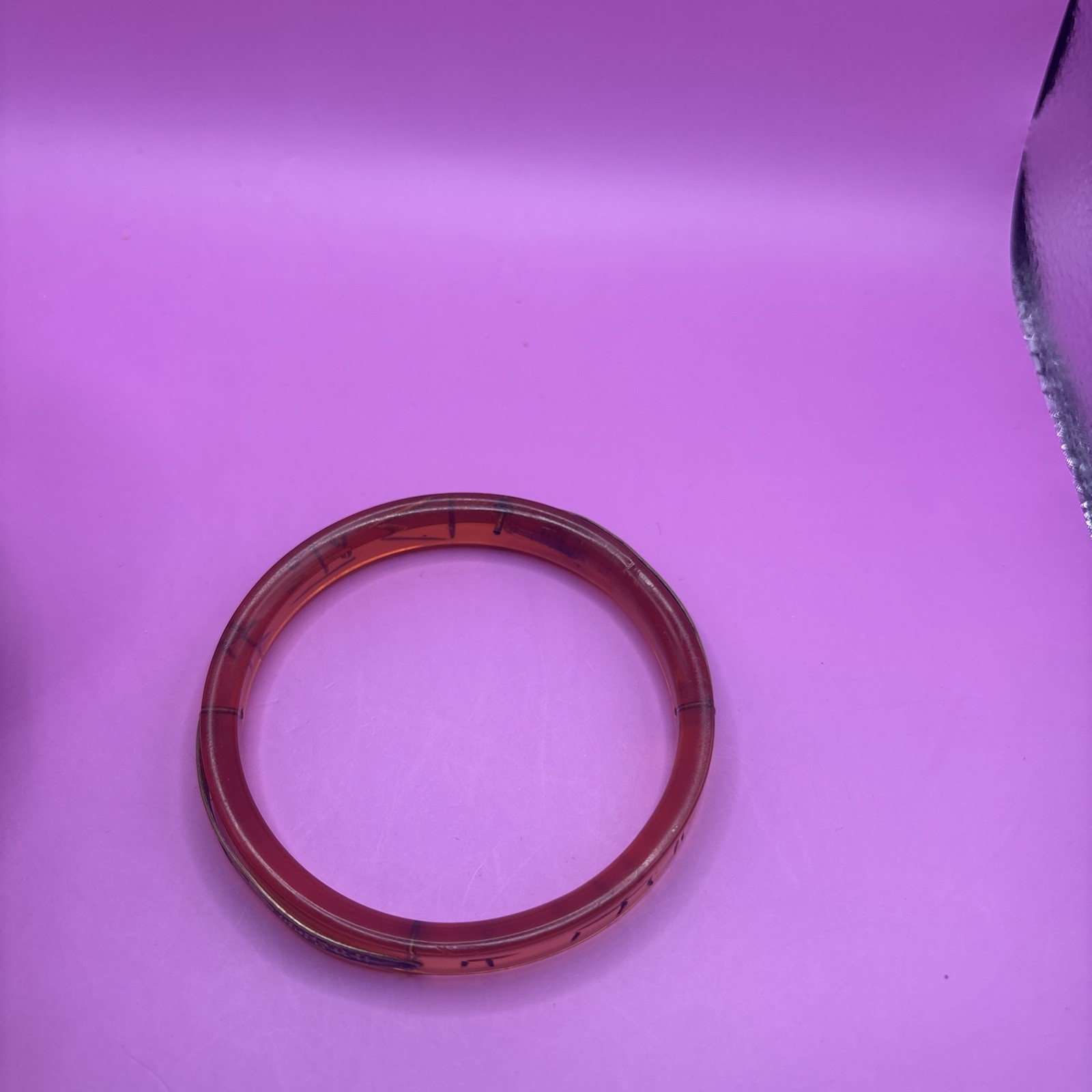 Vintage Plastic Resin Egyptian Theme Bangle Bracelet