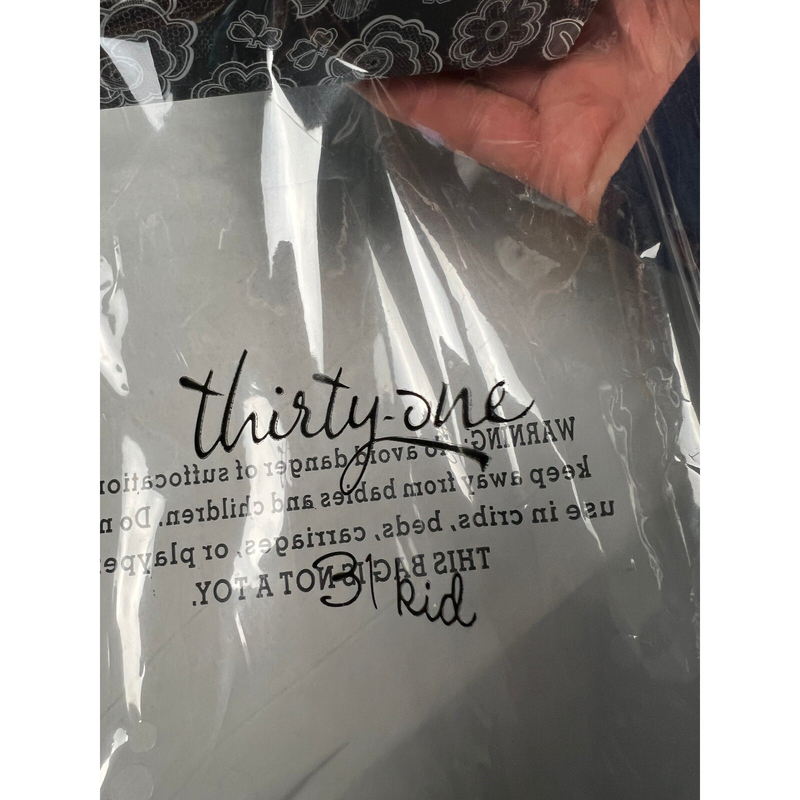 Thirty-One Kids Watch Set Interchangeable Bands Black White Botanical Lace