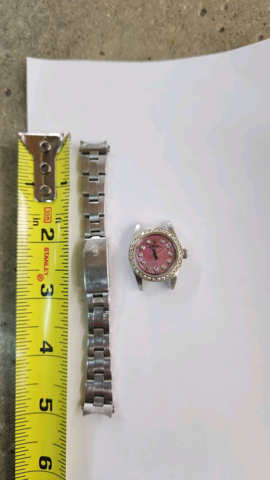 2000 Rolex Oyster Perpetual 76030 Ladies Watch 24mm SS Diamond Bezel