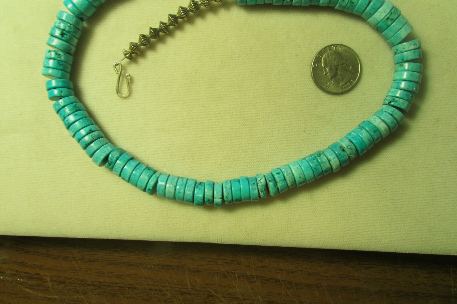 VINTAGE SOUTHWEST N A TURQUOISE HEISHI NECKLACE