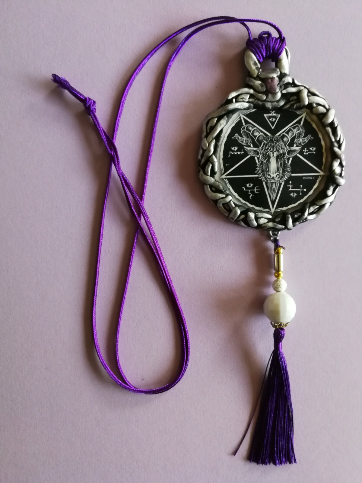 satanic talisman pendant amulet necklace wicca gothic jewel pagan devil baphomet