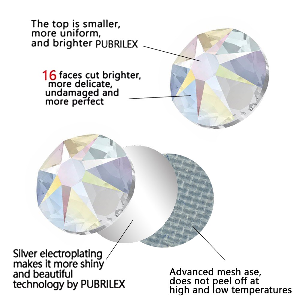 2058HF Strass Hotfix Crystals Flatback Crafts Glass Stones Hot Fix Rhinestones