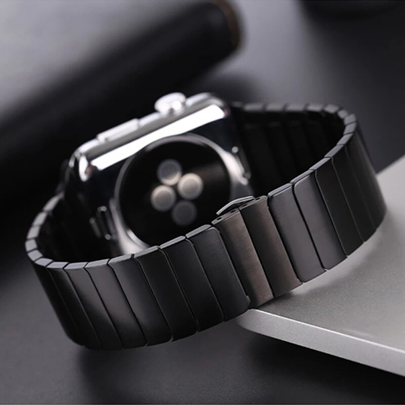 For Apple Watch Ultra 1/2 49mm Metal Strap + Case Stainless Steel Band PC Bumper