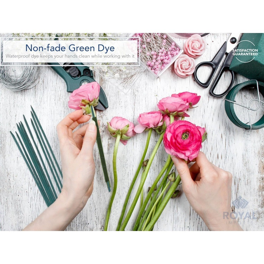 Green Wood Plant Stakes Floral Picks Wooden Sign Posts Garden Sticks 4 Inch 100