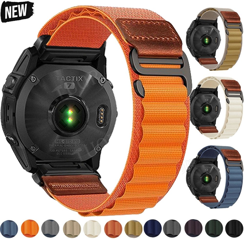 QuickFit 22mm 26mm Nylon Band Strap For Garmin Fenix 8 E 7 7X 6X Pro 5X/Epix Pro