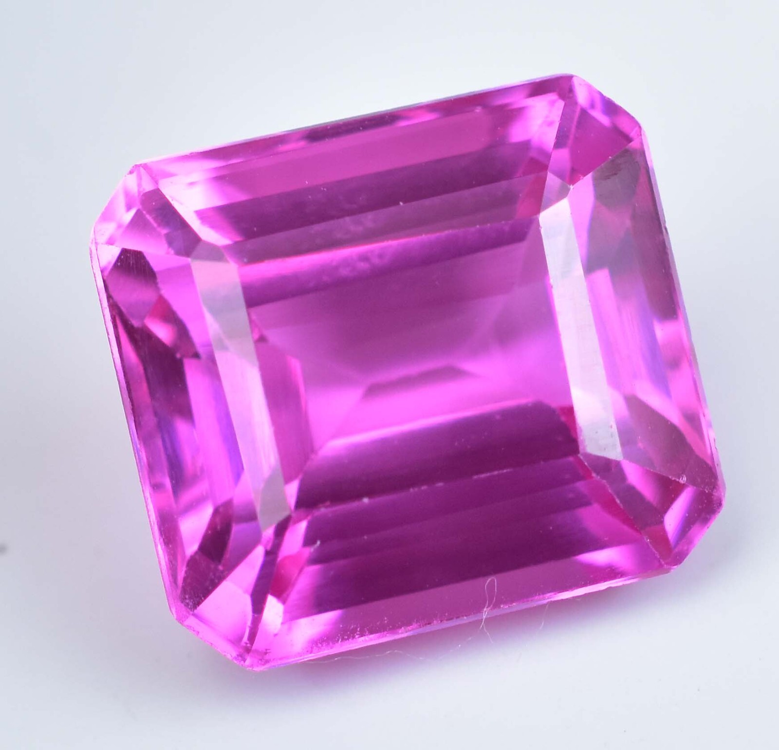 Flawless 11.70 Ct Natural Mogok Pink Ruby Emerald Cut Certified Loose Gemstone